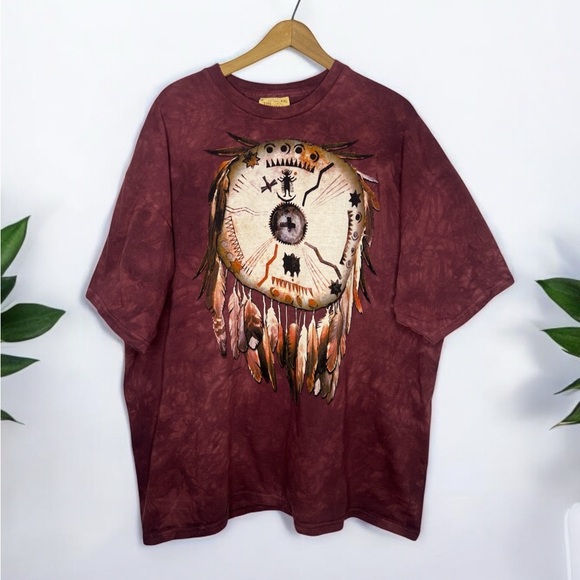 THE MOUNTAIN Vintage 90s Niagara Falls Canada Native American Tribal Graphic T - Picture 1 of 9